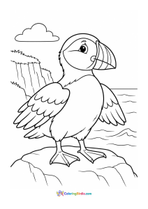 Puffin coloring page