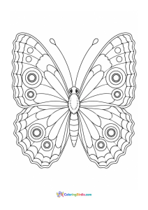 Common buckeye butterfly wings coloring page
