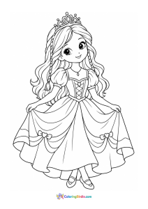 Cute little princess 1 coloring page