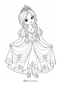 Cute little princess 2 coloring page