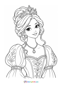 Pretty princess coloring page