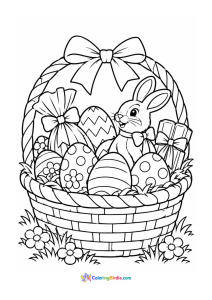 Big easter basket coloring page