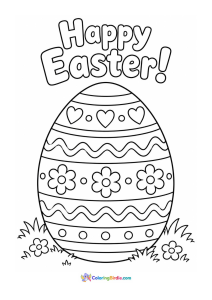 Giant easter egg coloring page