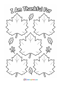I am thankful for activity thanksgiving coloring page