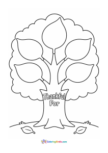 Thankful for activity thanksgiving coloring page