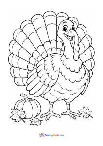 Thanksgiving turkey coloring page