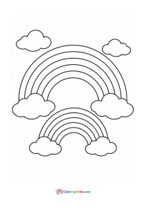 Double rainbow coloring page
