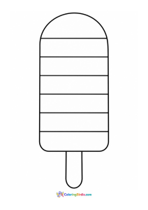 Rainbow popsicle coloring page