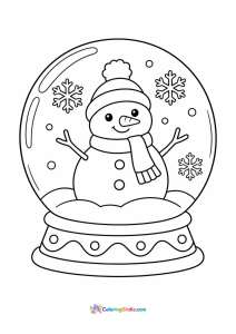 Snow globe winter coloring page