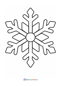 Snowflake winter coloring page