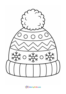 Winter cap coloring page